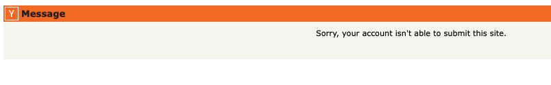 Hacker News blocking post submission for new account