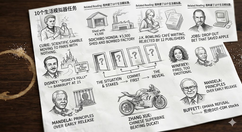 I Built 10 Life Simulators. You Make the Decisions — Then See What They Actually Did.