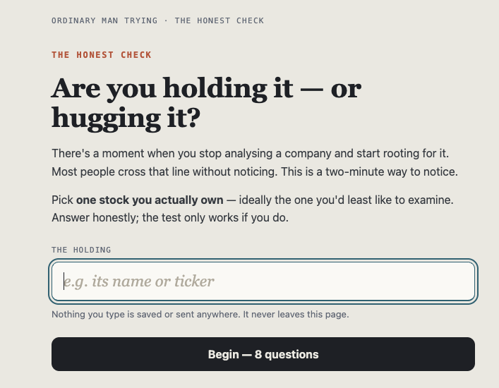 5 Free Tools I Built to Think More Clearly About Stocks (and One for Your Career)