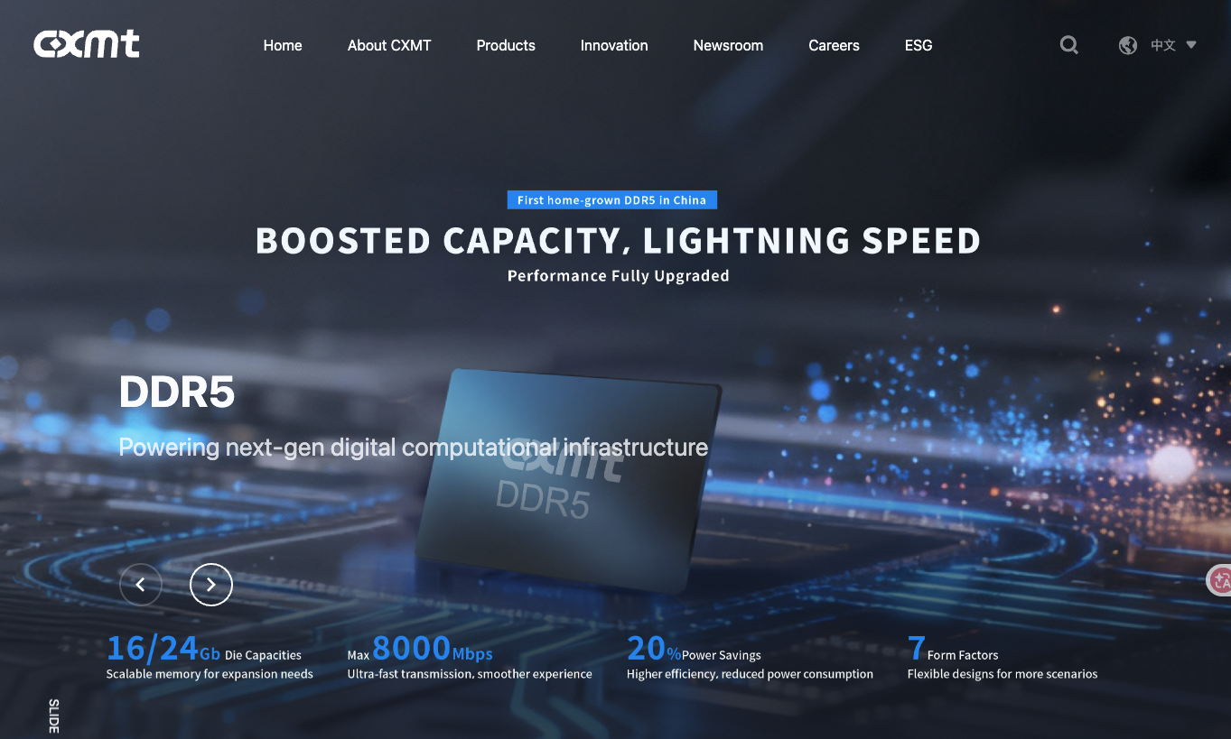 CXMT DDR5 Memory Chip — Boosted Capacity, Lightning Speed