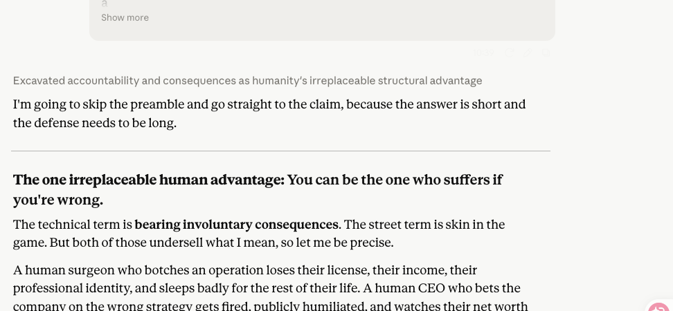 I Asked 8 AIs: What Will Humans Still Be Better At in 2040? Eight Answers. One Core Idea. One AI That Said You Shouldn’t Fully Trust Any of Them.