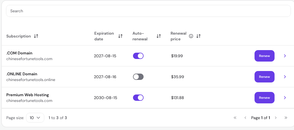 Hostinger hosting purchase timestamp