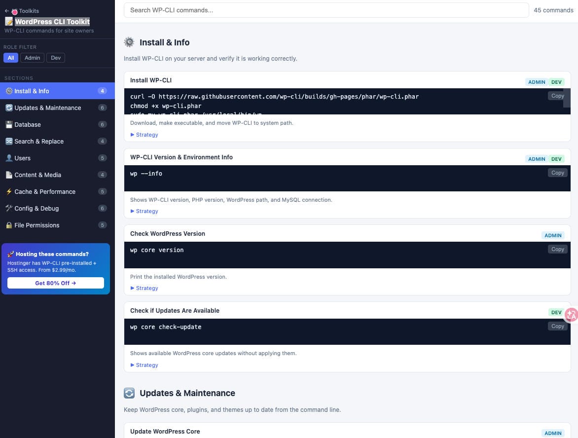 WordPress CLI and security toolkit